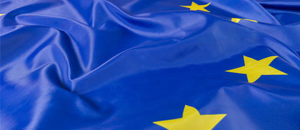 Flaga Unii Europejskiej, zbliżenie na gwiazdkę