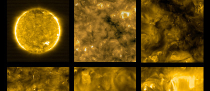Zdjęcia Słońca z sondy Solar Orbiter, na których widać mini-rozbłyski