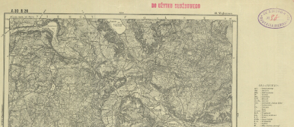 Mapa Wejherowa i okolic. Zawiera polskie i niemieckie nazwy